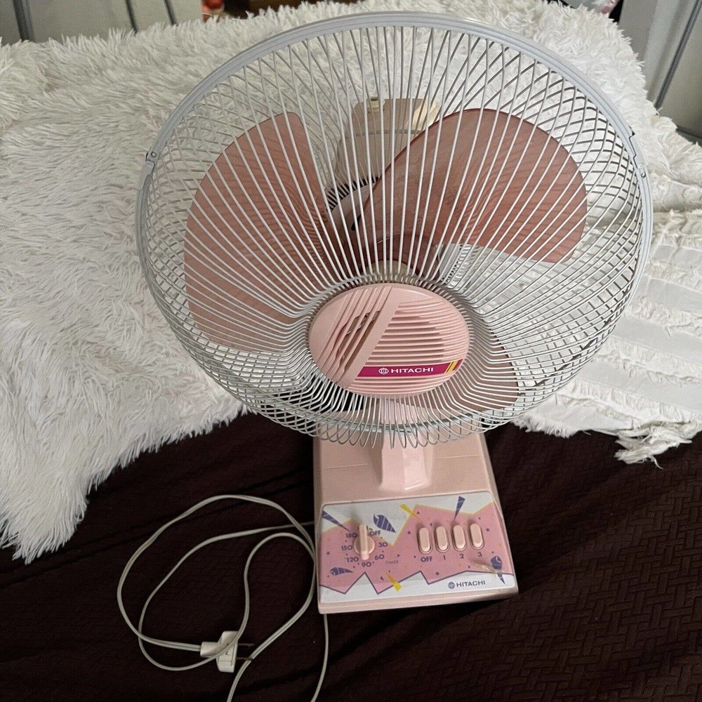 hitachi 90s Pink Vintage Fan Confetti “ Saved By The Bell “ Theme Works 100% y2k
